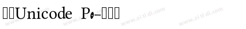宋體Unicode P0字体转换